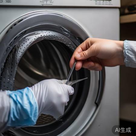 “小心取出洗衣机异物”