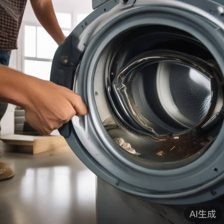 检查洗衣机内部，清除异物