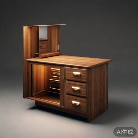 “三合一家具:床头柜+保险柜+