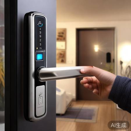 智能锁安装完毕,便捷解锁!