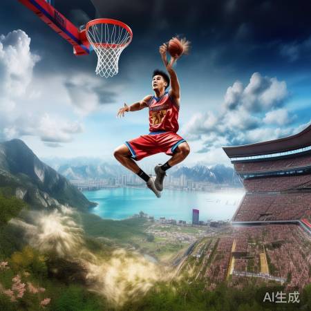 锦绣山河,扣篮如画