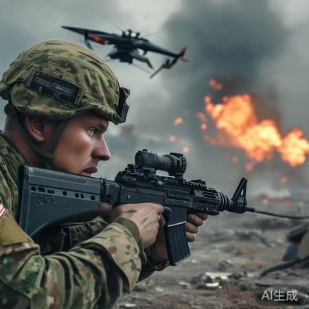 俄军士兵SVD神枪手：一枪打爆来袭无人机！
